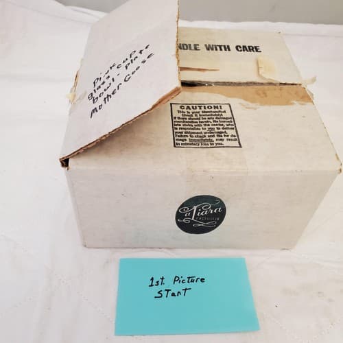 Tiara Exclusives Amber Glass Nursery Rhyme Humpty Dumpty Baby Plate Bowl Cup - Image 1