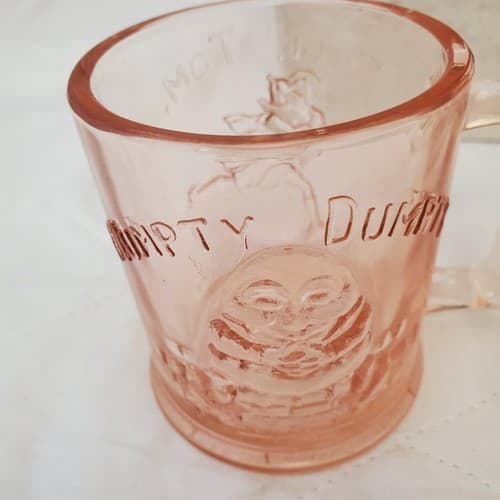 Tiara Exclusives Amber Glass Nursery Rhyme Humpty Dumpty Baby Plate Bowl Cup - Thumbnail 5