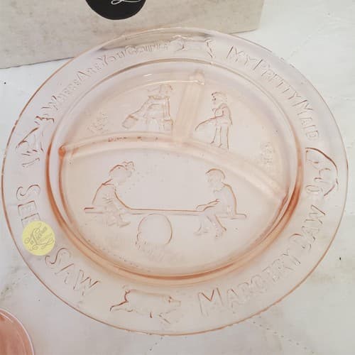 Tiara Exclusives Amber Glass Nursery Rhyme Humpty Dumpty Baby Plate Bowl Cup - Thumbnail 15