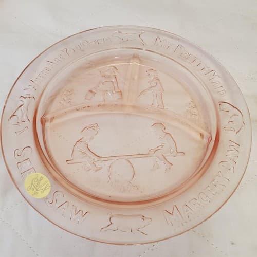 Tiara Exclusives Amber Glass Nursery Rhyme Humpty Dumpty Baby Plate Bowl Cup - Thumbnail 13