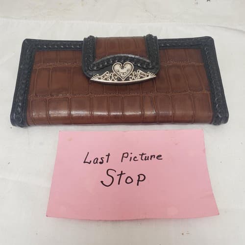 Vintage Embossed Genuine Leather Wallet for Women – Natural Brown – Handmade Art - Thumbnail 7