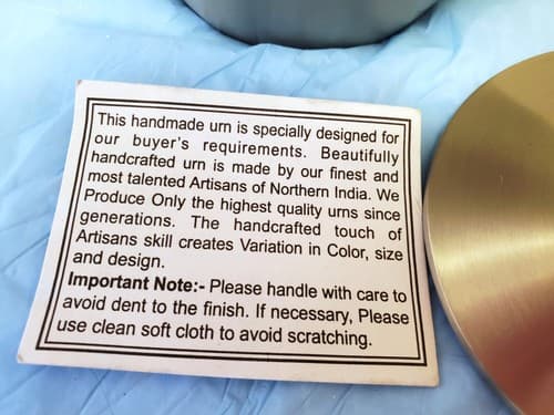 Modern Beautiful Design Handcrafted Urn for Human Ashes BA-612 - Thumbnail 8