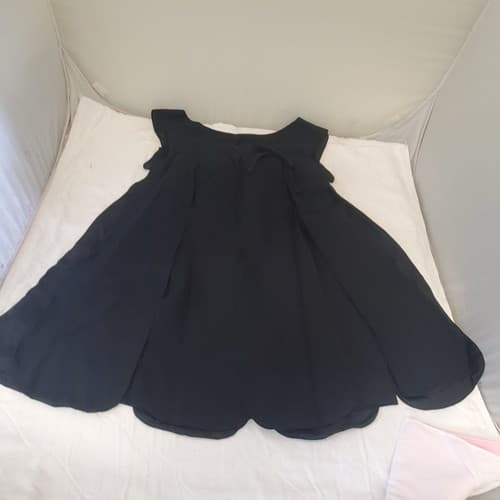 Vintage Women Fashion Sleeveless Black Dress - Thumbnail 3