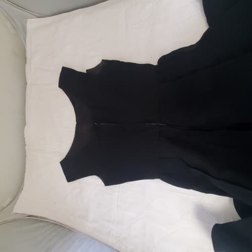 Vintage Women Fashion Sleeveless Black Dress - Thumbnail 6