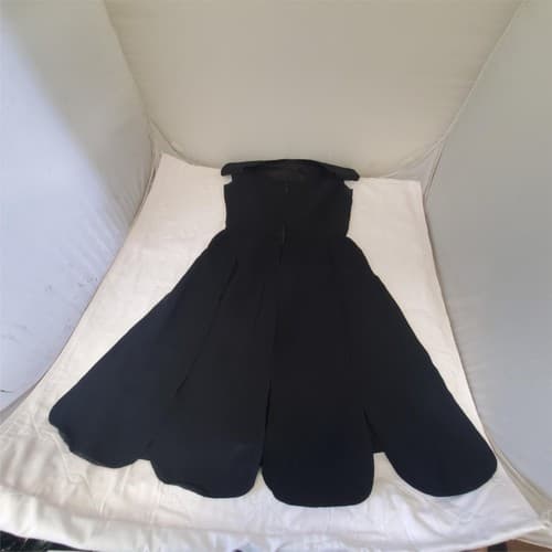 Vintage Women Fashion Sleeveless Black Dress - Thumbnail 5