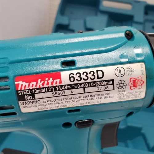 `Makita 6333D 14.4V Cordless Drill Driver w/DC1410 Charger 1422 Battery LOT-1065 - Thumbnail 7