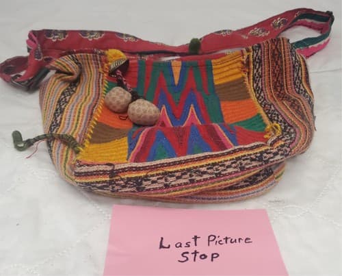Vintage Cotton Handmade Peru Shoulder Bag - Thumbnail 9