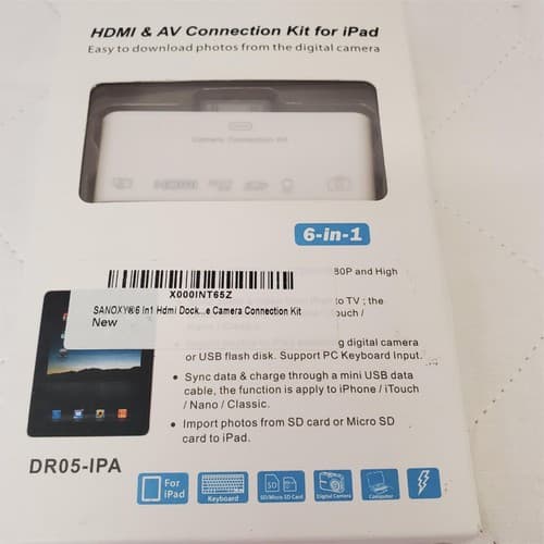 HDMI & AV Connection Kit for Apple Ipad DR05-IPA 6-in-1 Made in China - Thumbnail 2