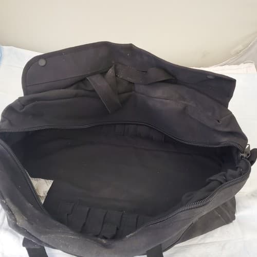 Large Mouth Shoulder Strap Pockets Zipper Tool Bag - Thumbnail 2