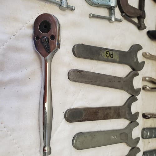 Lot of 21 Mixed Tool Wrenches, Pliers, Clamps, Files, Knife, Shop Gear LOT-883 - Thumbnail 4