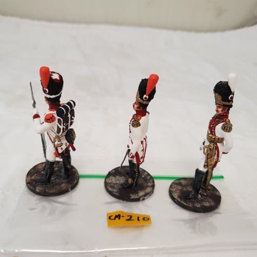 Lot of 3 Hand Painted Metal Toy Soldier Generals CM-210 - Thumbnail 3