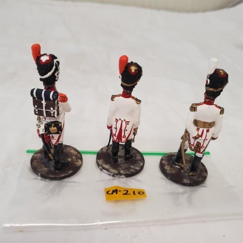Lot of 3 Hand Painted Metal Toy Soldier Generals CM-210 - Thumbnail 4