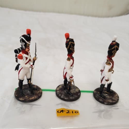 Lot of 3 Hand Painted Metal Toy Soldier Generals CM-210 - Thumbnail 5