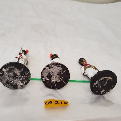 Lot of 3 Hand Painted Metal Toy Soldier Generals CM-210 - Thumbnail 6