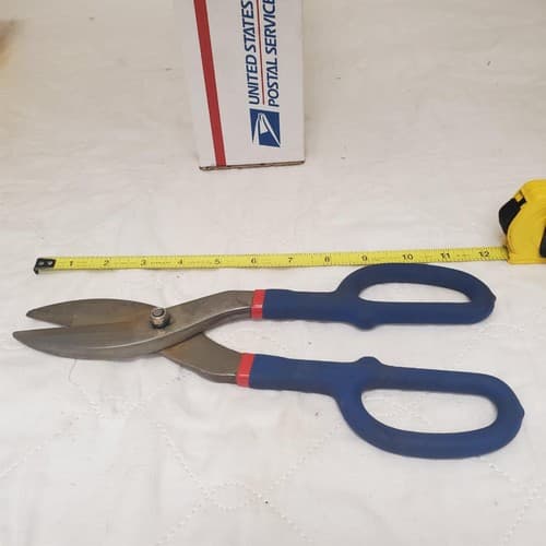 Steel 12In Tin Snip Scissors Hand Tool LOT-526 - Thumbnail 4