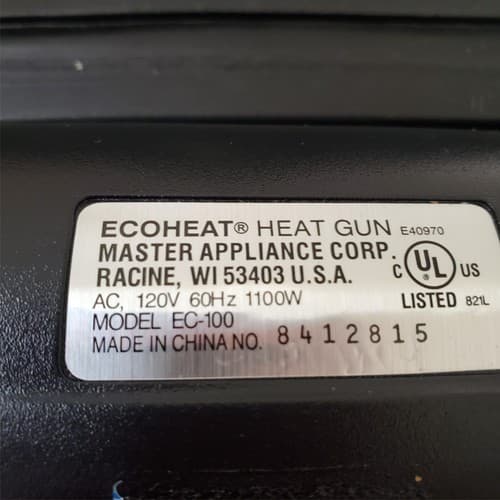 Master Appliance EC-100 Ecoheat Heat Gun Kit with Case LOT-235 - Thumbnail 9