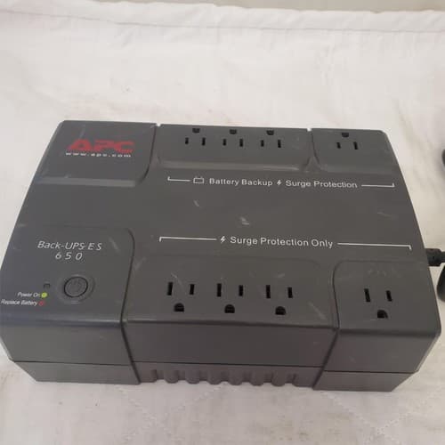 APC Back Up UPS ES 650 120V BE650R Surge Protected #7 (NO BATTERY INCLUDED) - Thumbnail 3
