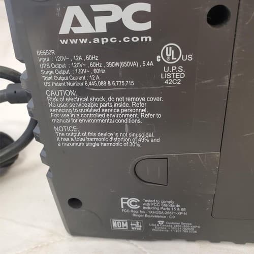 APC Back Up UPS ES 650 120V BE650R Surge Protected #7 (NO BATTERY INCLUDED) - Thumbnail 8
