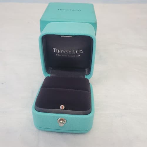 Tiffany & Co. Blue Ring Box with Outer Box Genuine Jewelry Gift Case - Thumbnail 2