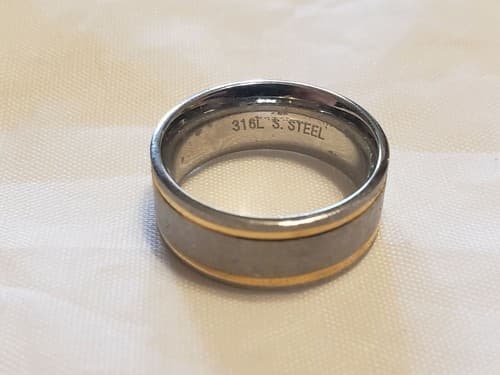 Fashion Ring Men&Women Stainless Steel Titanium Band Ring Party Jewelry - Thumbnail 2