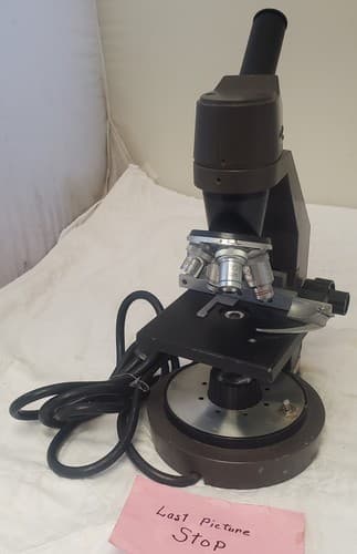 Vintage Swift Instruments Lab Microscope Monocular Optical Scope w/ Power Cord - Thumbnail 8