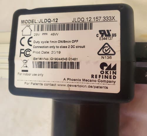 Okin JLDQ.12.157.333K JLDQ-12 Linear Actuator Motor Kit Recliner Lift Chairs - Thumbnail 5