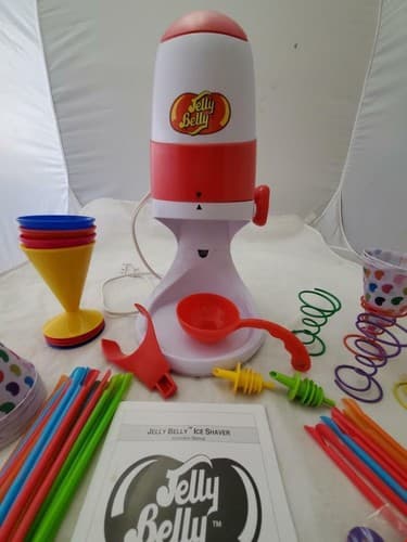 New! Jelly Belly Snow Cone Cups & Straws Decorating Kit Electric Ice Shaver - Thumbnail 5