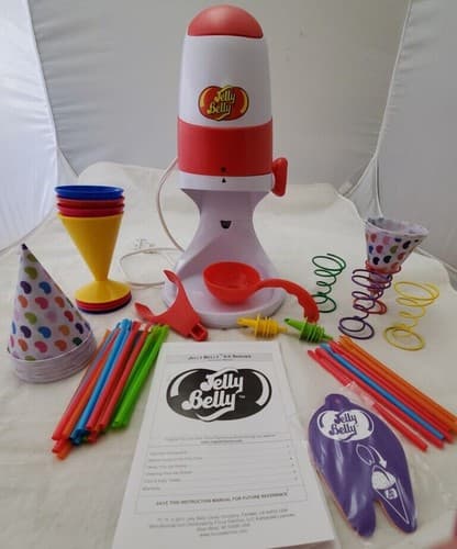 New! Jelly Belly Snow Cone Cups & Straws Decorating Kit Electric Ice Shaver - Thumbnail 4