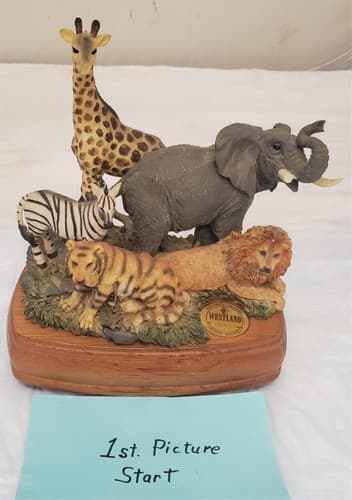 Westland Limited Edition Natures Images Zoo Animals Music Box Born Free - Image 1