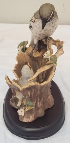 Homco 1994 Mockingbird Figurine by Tamiki Mizuno Mother & Baby Birds Masterpiece - Thumbnail 4
