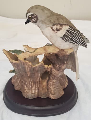 Homco 1994 Mockingbird Figurine by Tamiki Mizuno Mother & Baby Birds Masterpiece - Thumbnail 5