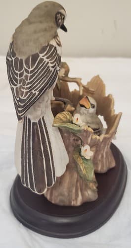 Homco 1994 Mockingbird Figurine by Tamiki Mizuno Mother & Baby Birds Masterpiece - Thumbnail 7