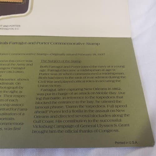 The Mail Man Booklet By Gerald Cullinan & The Admirals Farragut Us Stamp - Thumbnail 12