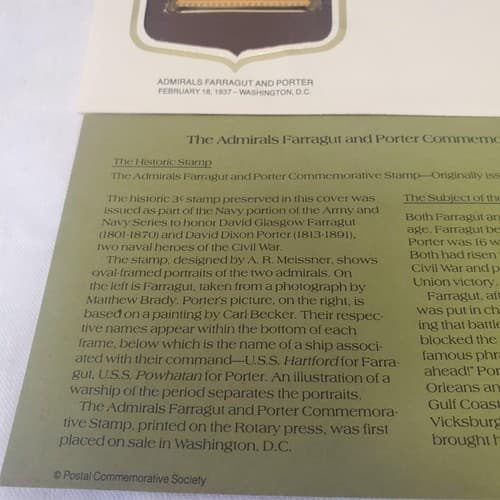 The Mail Man Booklet By Gerald Cullinan & The Admirals Farragut Us Stamp - Thumbnail 11