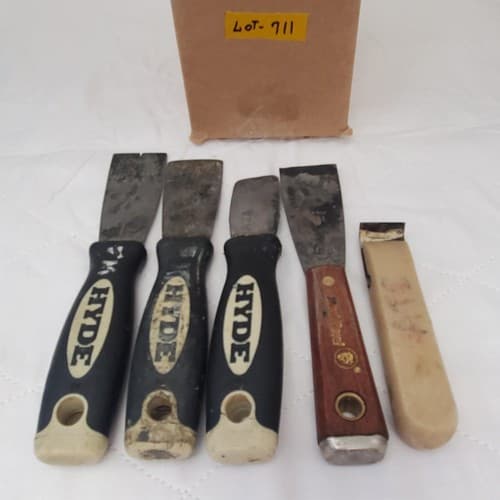 Lot of 5 Hyde & Red Devil Stiff Paint Putty Knife LOT-711 - Image 1