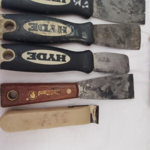 Lot of 5 Hyde & Red Devil Stiff Paint Putty Knife LOT-711 - Thumbnail 5