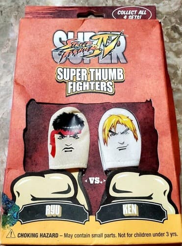 Capcom Thumb Covers Super Street Fighters Ryu vs Ken Collectible Toy - Image 1