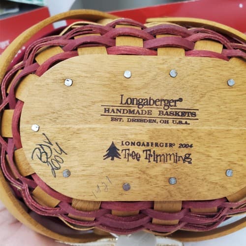 Longaberger Holiday Basket Set 2003–2006 Melody Gumdrop Tinsel Berry w/ Boxes - Thumbnail 4