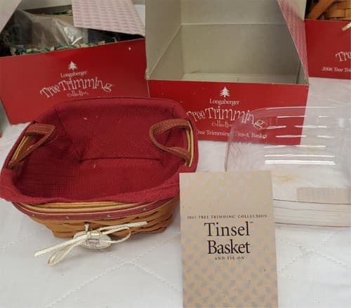 Longaberger Holiday Basket Set 2003–2006 Melody Gumdrop Tinsel Berry w/ Boxes - Thumbnail 9