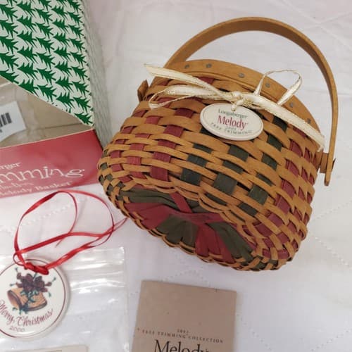 Longaberger Holiday Basket Set 2003–2006 Melody Gumdrop Tinsel Berry w/ Boxes - Thumbnail 23