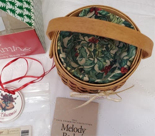 Longaberger Holiday Basket Set 2003–2006 Melody Gumdrop Tinsel Berry w/ Boxes - Thumbnail 22