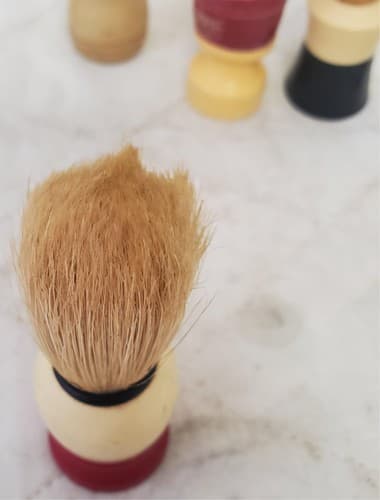 Lot of 6 Assorted Vintage Shaving Brushes & Razor - Thumbnail 12