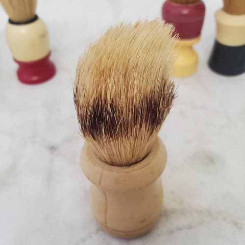 Lot of 6 Assorted Vintage Shaving Brushes & Razor - Thumbnail 10