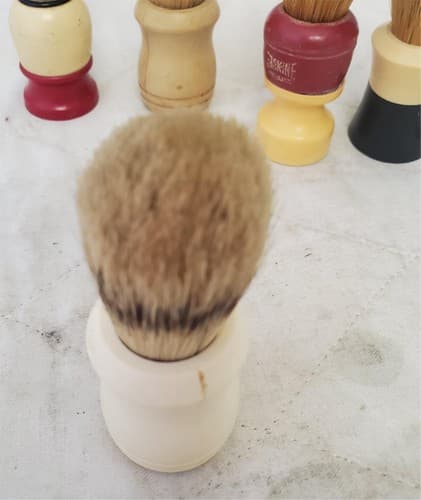 Lot of 6 Assorted Vintage Shaving Brushes & Razor - Thumbnail 14