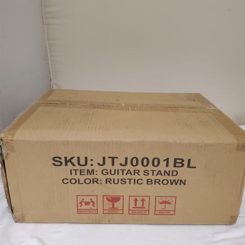 4-Tier Guitar Stand with Shelf for Acoustic, Electric, Bass Guitar - Rustic Brow - Thumbnail 7