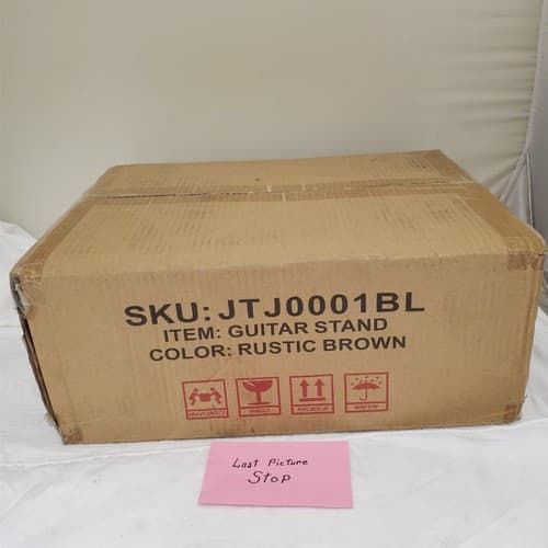 4-Tier Guitar Stand with Shelf for Acoustic, Electric, Bass Guitar - Rustic Brow - Thumbnail 10