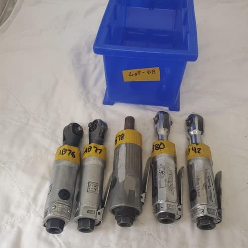 Lot of 5 Assorted Heavy Duty Pneumatic Air Ratchet Wrench Air Tool LOT-68 - Image 1