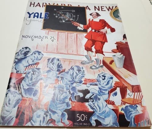 FOOTBALL Harvard AA News vs. Yale GAME Official Program November, 25 1939 - Image 1