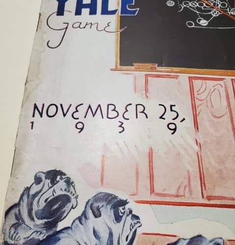 FOOTBALL Harvard AA News vs. Yale GAME Official Program November, 25 1939 - Thumbnail 2