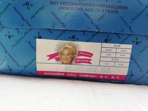 Original Madame Alexander Bellows Anne Doll #1568 with Japanese Parasol 14 inch - Thumbnail 3